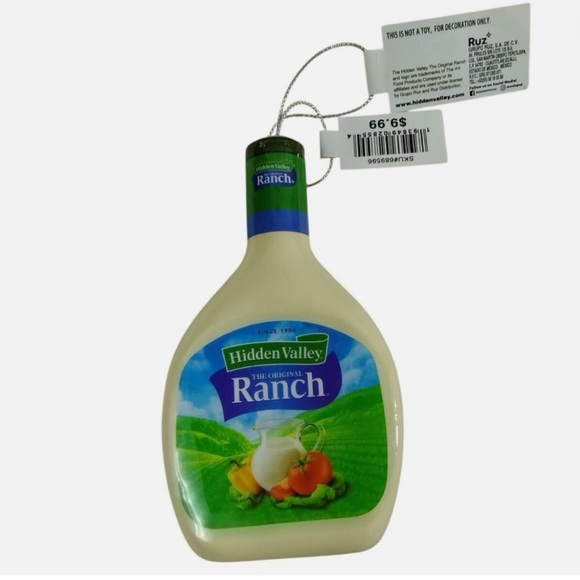 HIDDEN VALLEY RANCH DRESSING DECOUPAGE FOOD ORNAMENT New with Tag - Picture 2 of 6